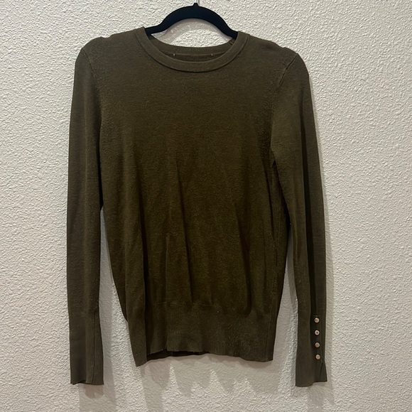 Forest Green Sweater with Gold buttons - Picture 1 of 3